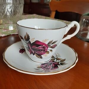 Consort fine bone china Rose tea cup saucer serveware  coffee floral